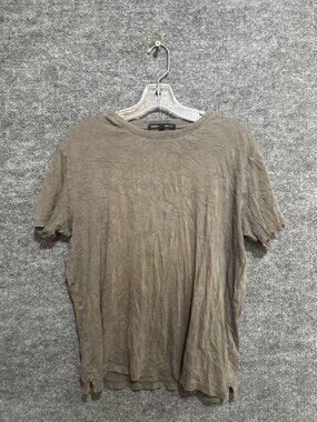 Robert Barakett Shirt Mens Medium Gray Pima Cotton Crewneck Tee Casual Basic